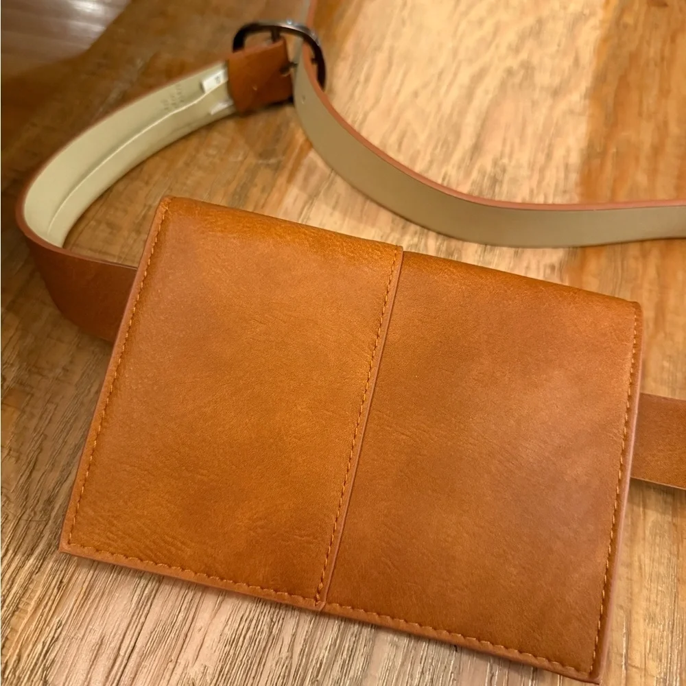 Elegant Tan  Women's Belt Bag L40 Wallwt 6x5